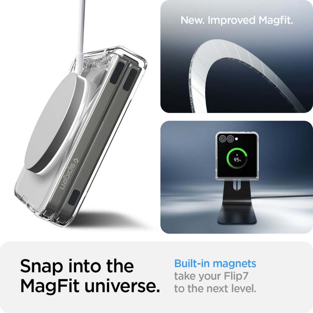Funda AirSkin MagSafe Samsung Galaxy Z Flip 7 Clear White