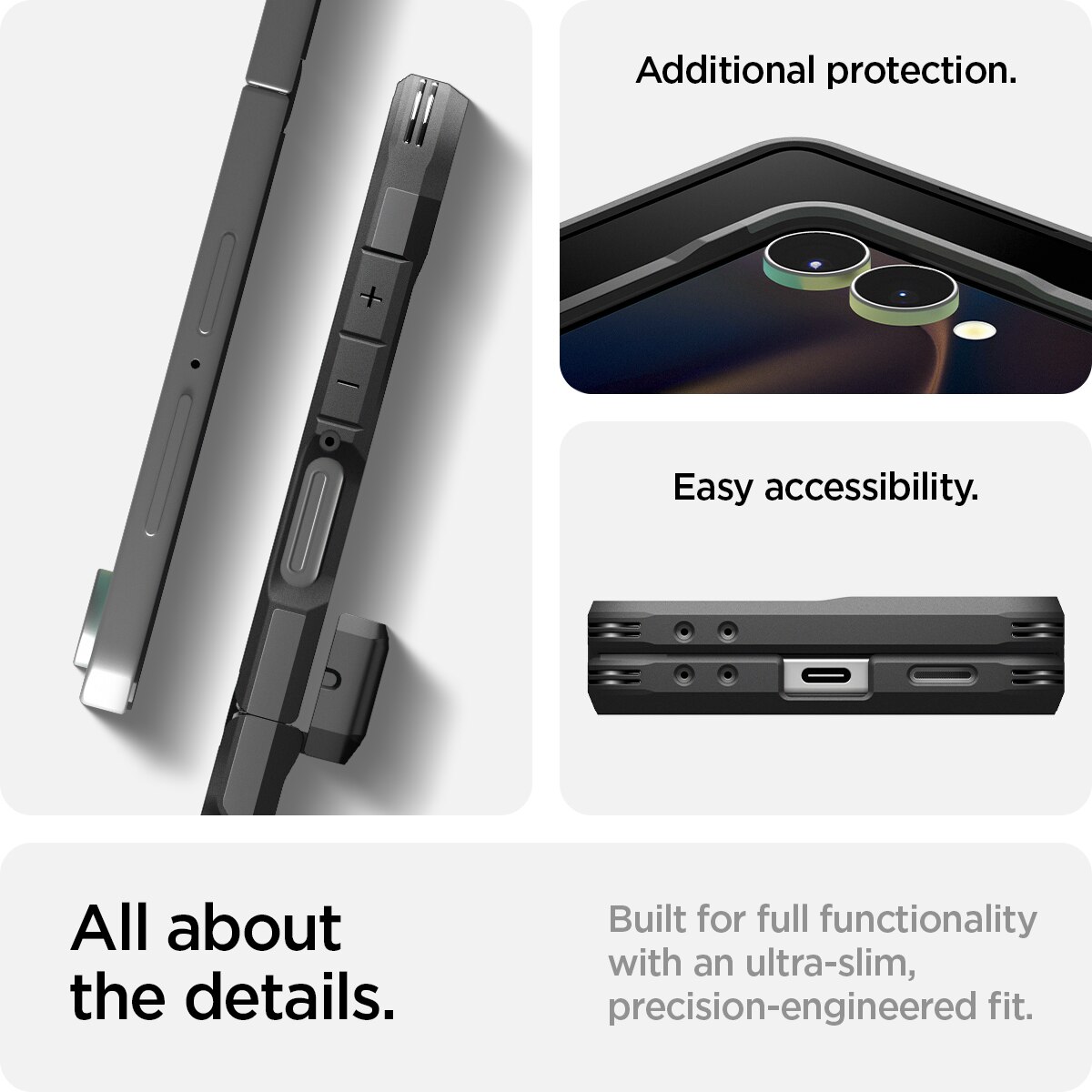 Funda Tough Armor Pro MagSafe Samsung Galaxy Z Flip 7 Black