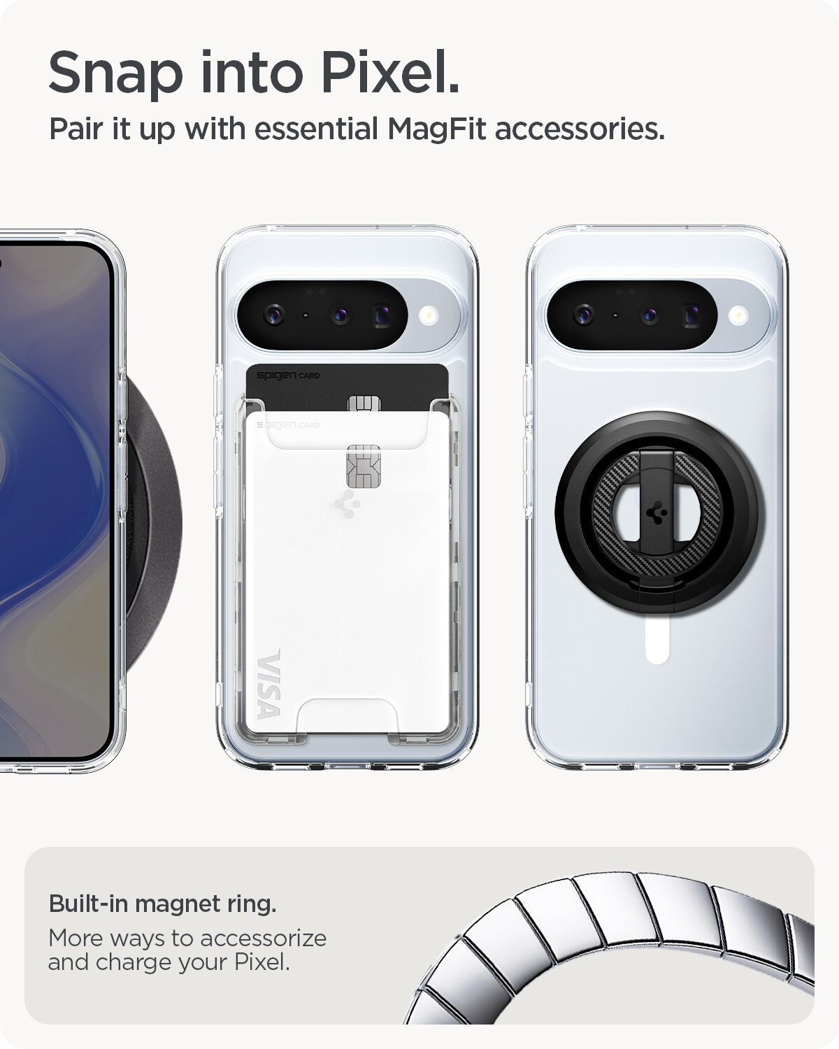 Funda Ultra Hybrid MagSafe Google Pixel 10 Pro Clear White