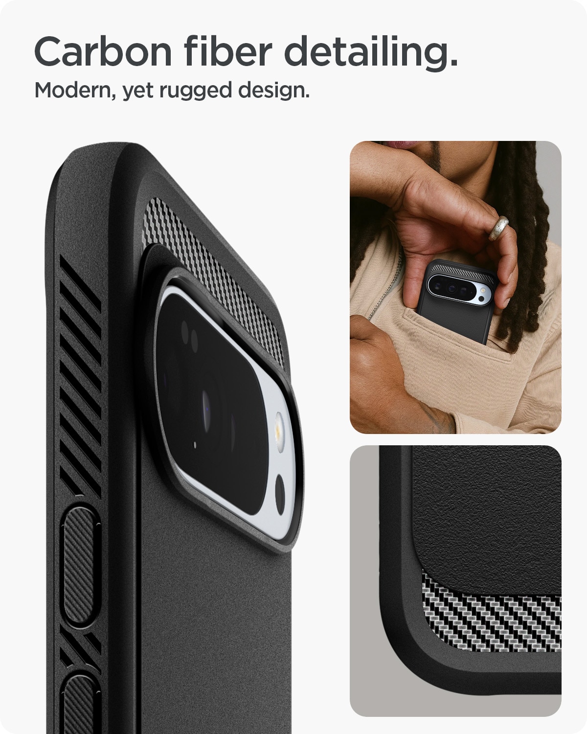 Funda Rugged Armor MagSafe Google Pixel 10 Pro XL Black