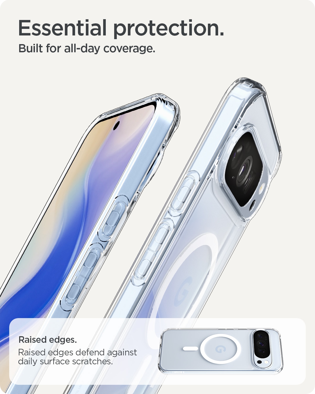 Funda Ultra Hybrid MagSafe Google Pixel 10 Pro XL Clear White
