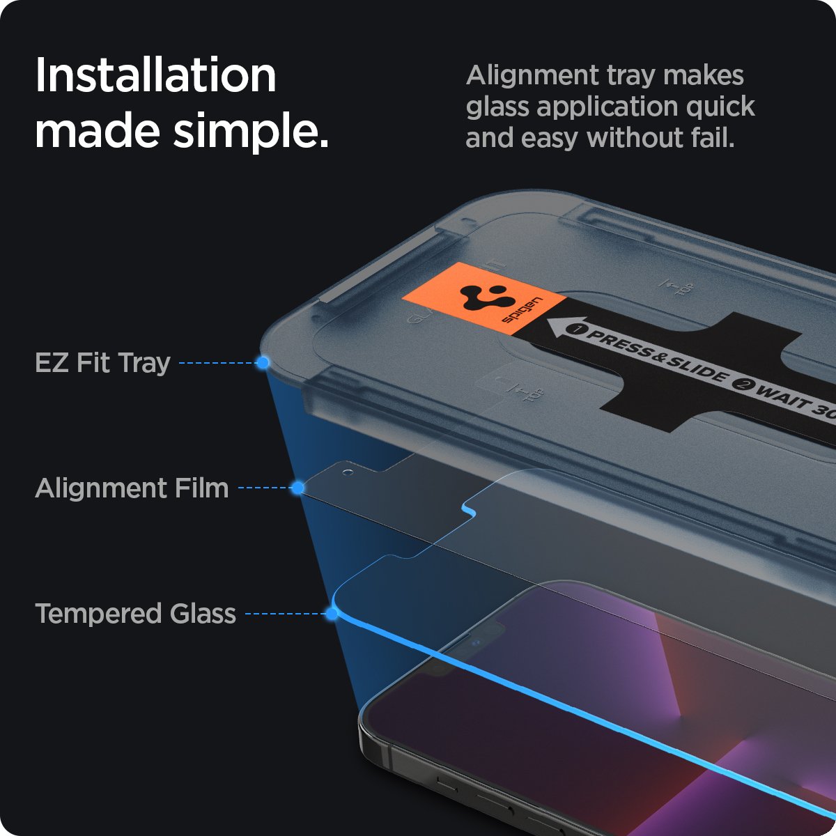 Screen Protector GLAS.tR EZ Fit (2 piezas) iPhone 13 Pro Max