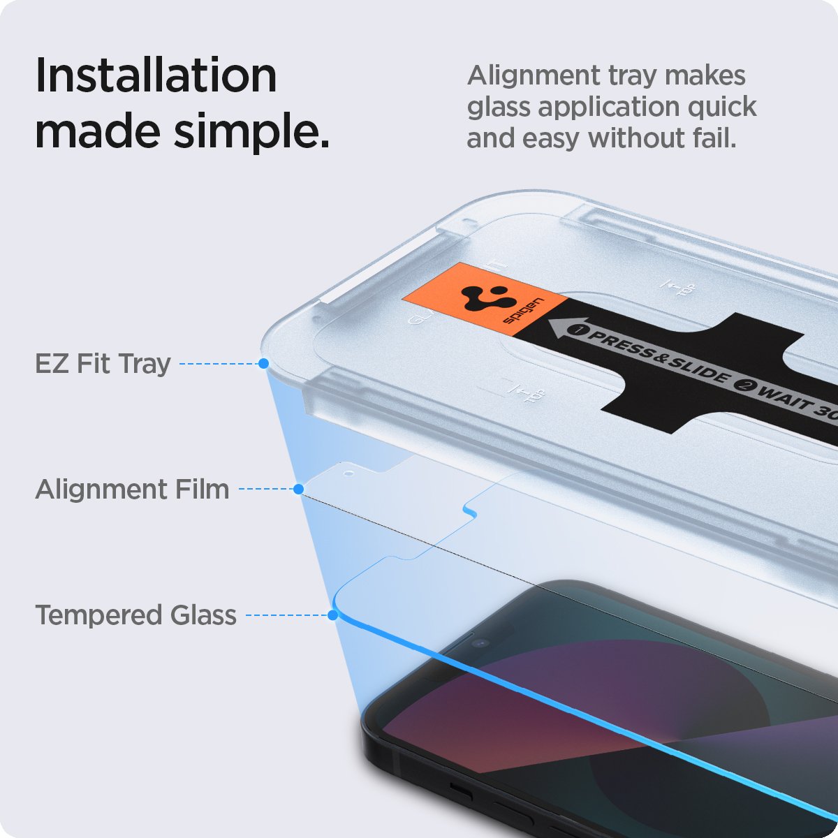 Screen Protector GLAS.tR EZ Fit (2 piezas) iPhone 13 Pro