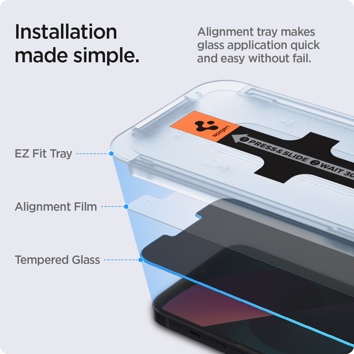 Screen Protector GLAS.tR EZ Fit (2 piezas) iPhone 13 Pro