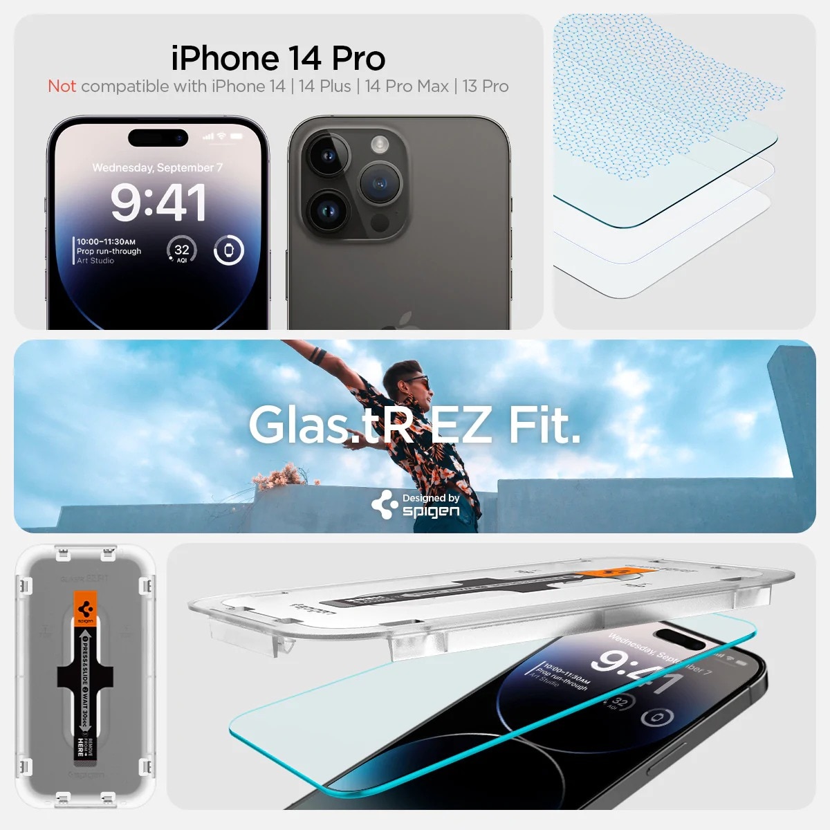 Screen Protector GLAS EZ Fit (2 piezas) iPhone 14 Pro