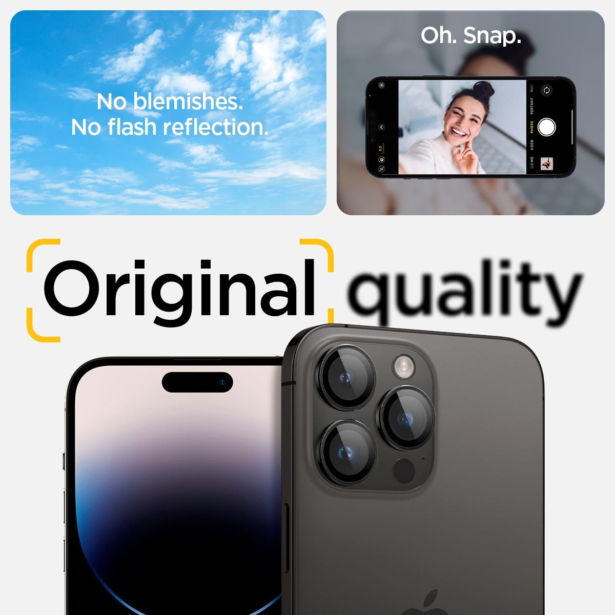 EZ Fit Optik Pro Lens Protector iPhone 15 Pro Max (2 piezas) Black