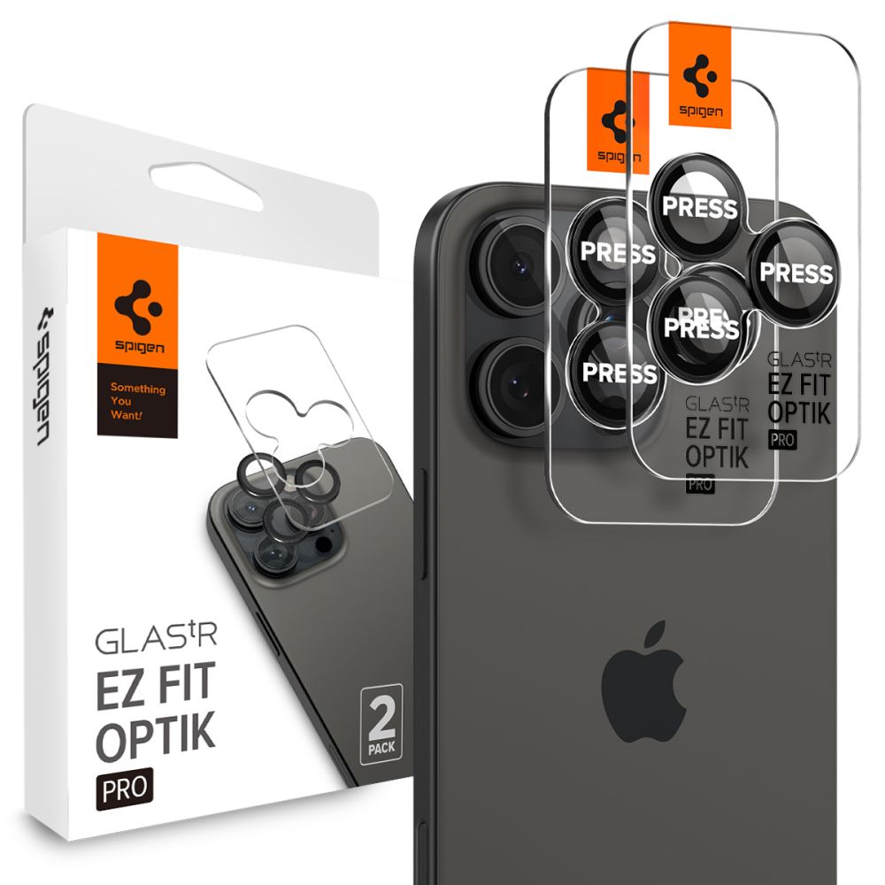 EZ Fit Optik Lens Protector iPhone 16 Pro Max (2 piezas) Black