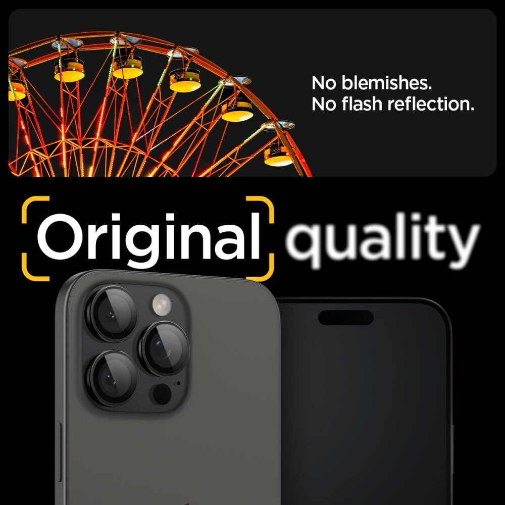EZ Fit Optik Lens Protector iPhone 16 Pro Max (2 piezas) Black