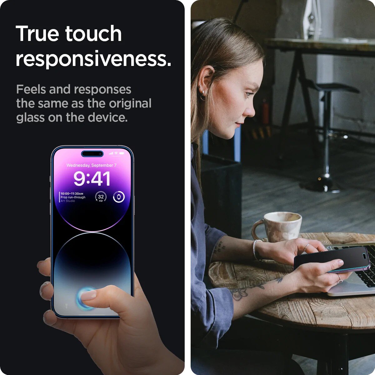 Screen Protector Privacy GLAS EZ Fit (2 piezas) iPhone 14 Pro Max