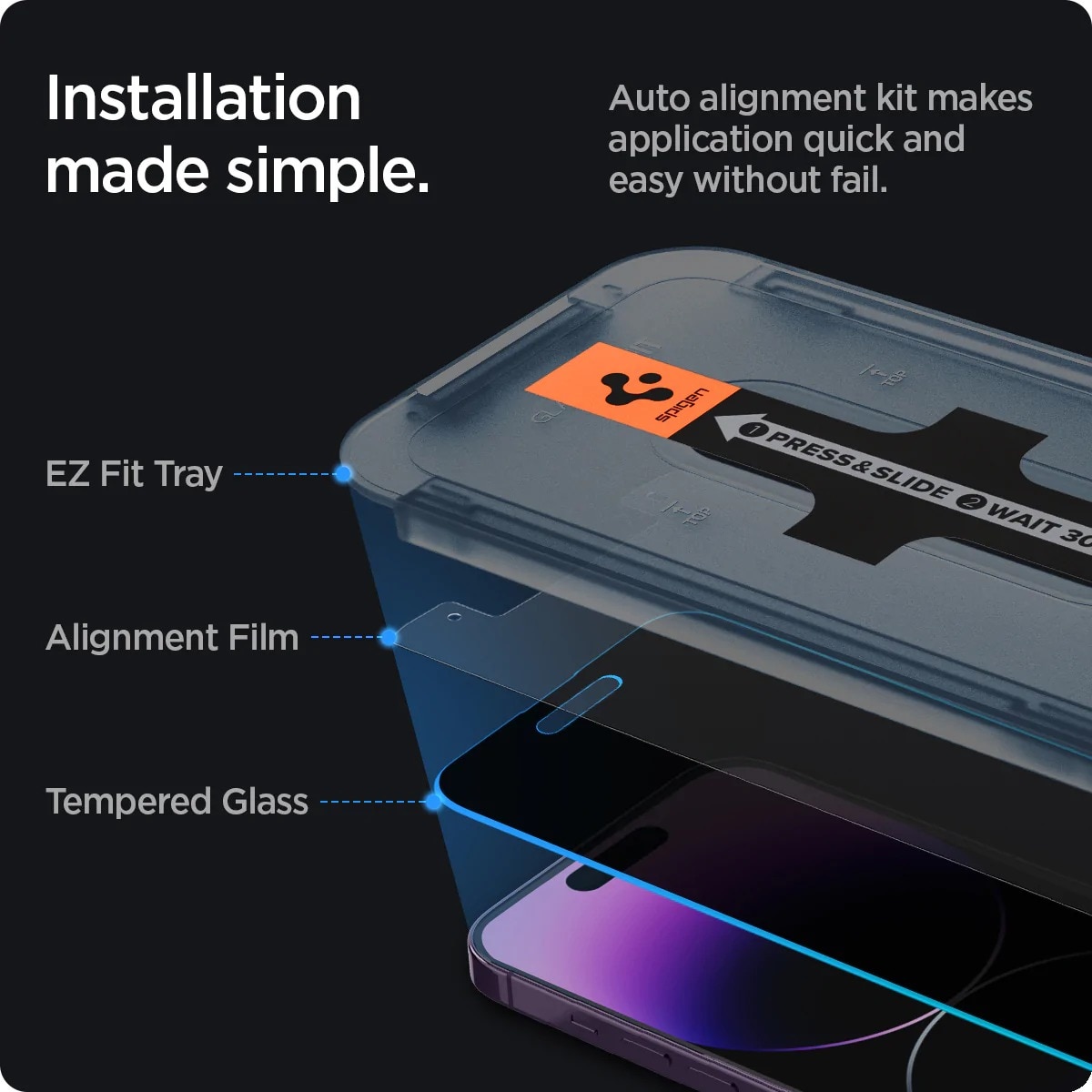 Screen Protector Privacy GLAS EZ Fit (2 piezas) iPhone 14 Pro Max