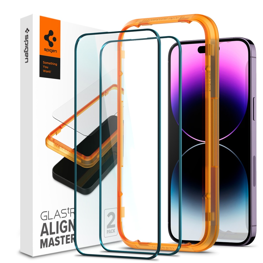 AlignMaster Glas:tR (2 piezas) iPhone 14 Pro Negro