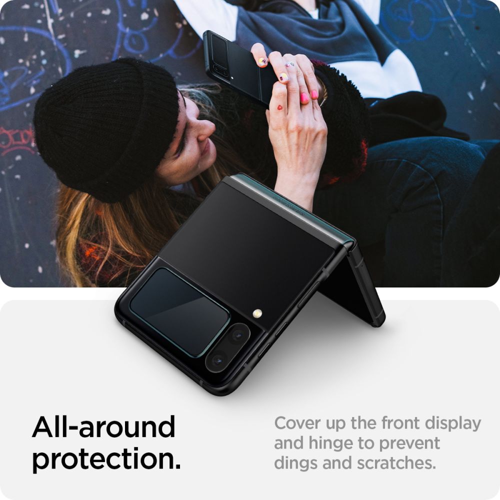 Glas.tR EZ Fit Screen Protector + Hinge Film Samsung Galaxy Z Flip 4 Negro
