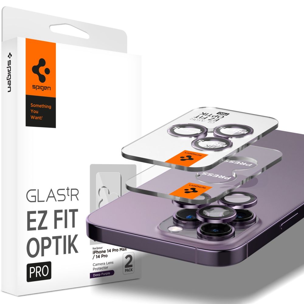 EZ Fit Optik Pro Lens Protector iPhone 14 Pro (2 piezas) Deep Purple