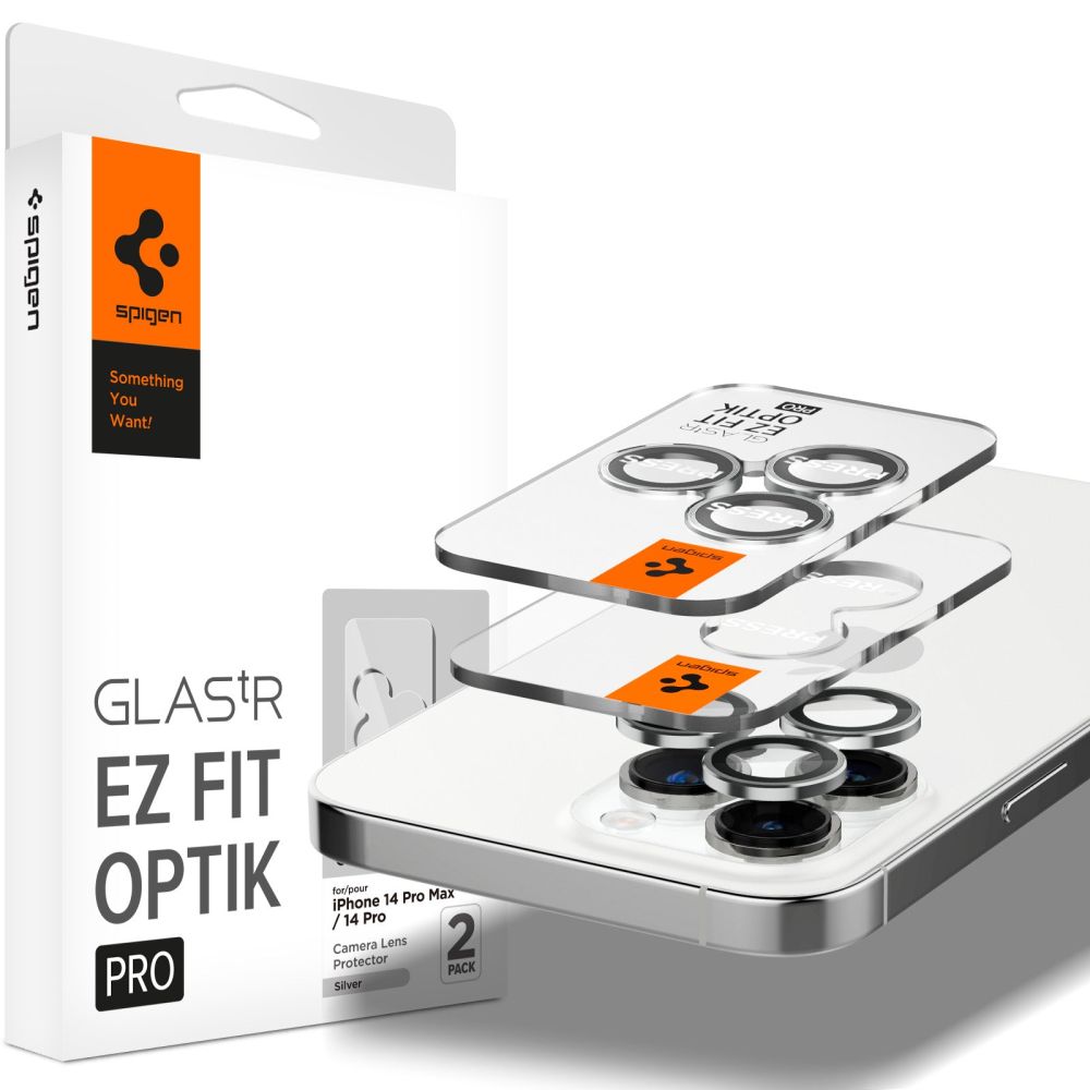EZ Fit Optik Pro Lens Protector iPhone 14 Pro/14 Pro Max (2 piezas) Silver