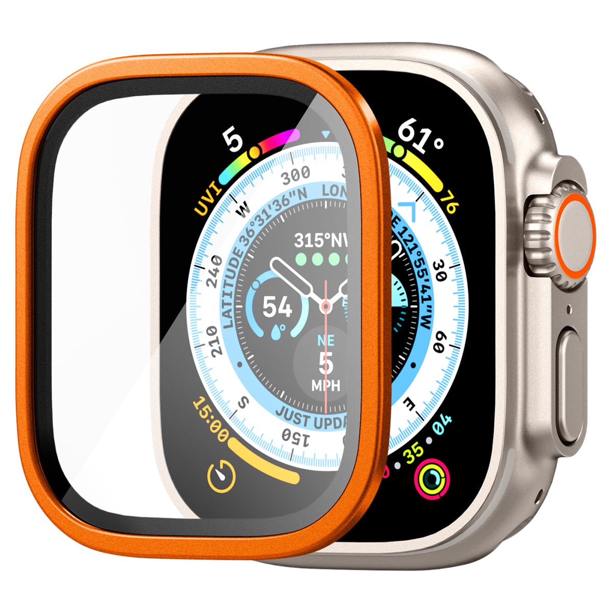 Screen Protector Glas.tR Slim Pro Apple Watch Ultra 49 mm naranja