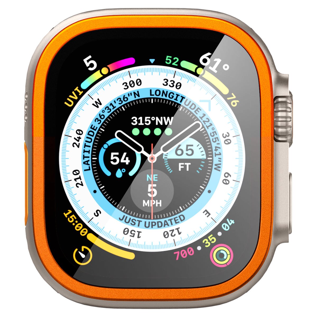 Screen Protector Glas.tR Slim Pro Apple Watch Ultra 2 49mm naranja