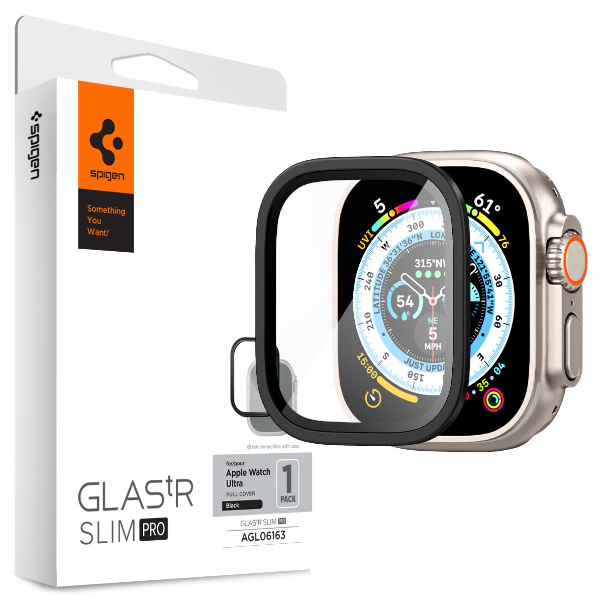 Screen Protector Glas.tR Slim Pro Apple Watch Ultra 2 49mm negro