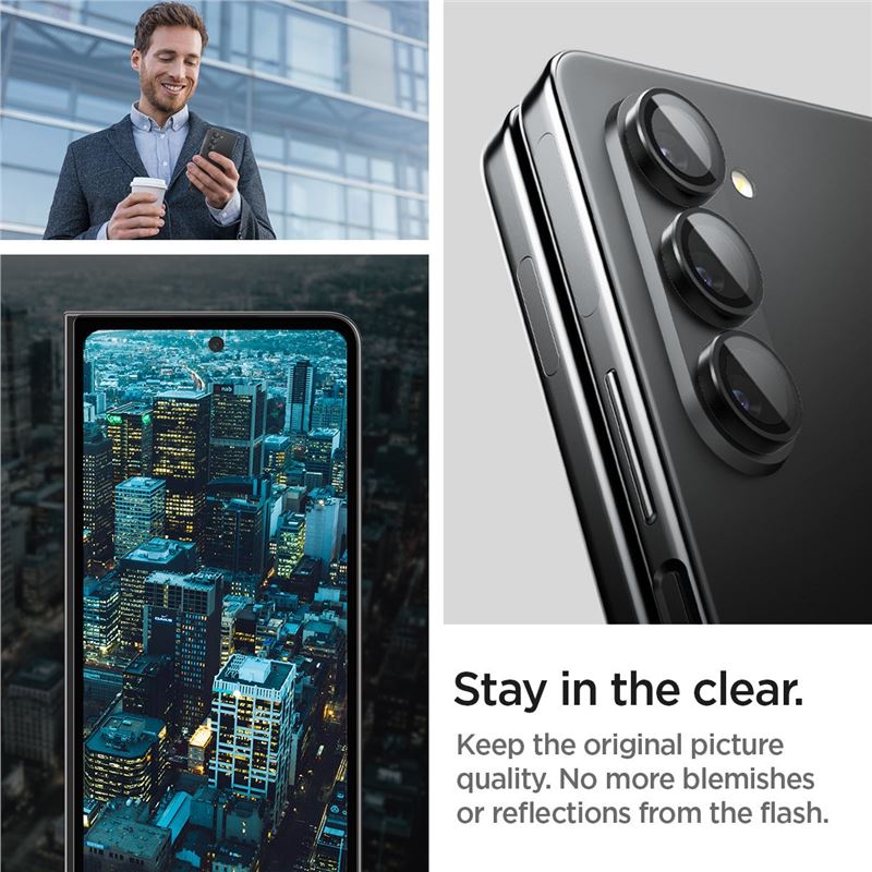 EZ Fit Optik Lens Protector Samsung Galaxy Z Fold 5 (2 piezas) Black