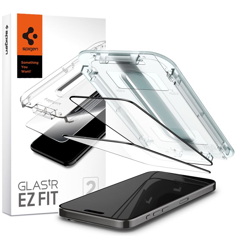 Screen Protector GLAS Full Cover EZ Fit (2 piezas) iPhone 15 Pro Max Black