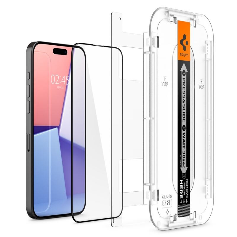 Screen Protector GLAS Full Cover EZ Fit (2 piezas) iPhone 15 Pro Max Black