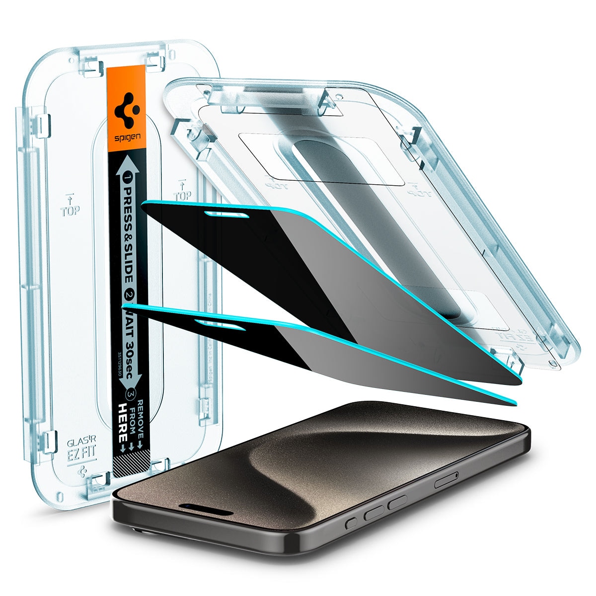 Screen Protector Privacy GLAS EZ Fit (2 piezas) iPhone 15 Pro Max
