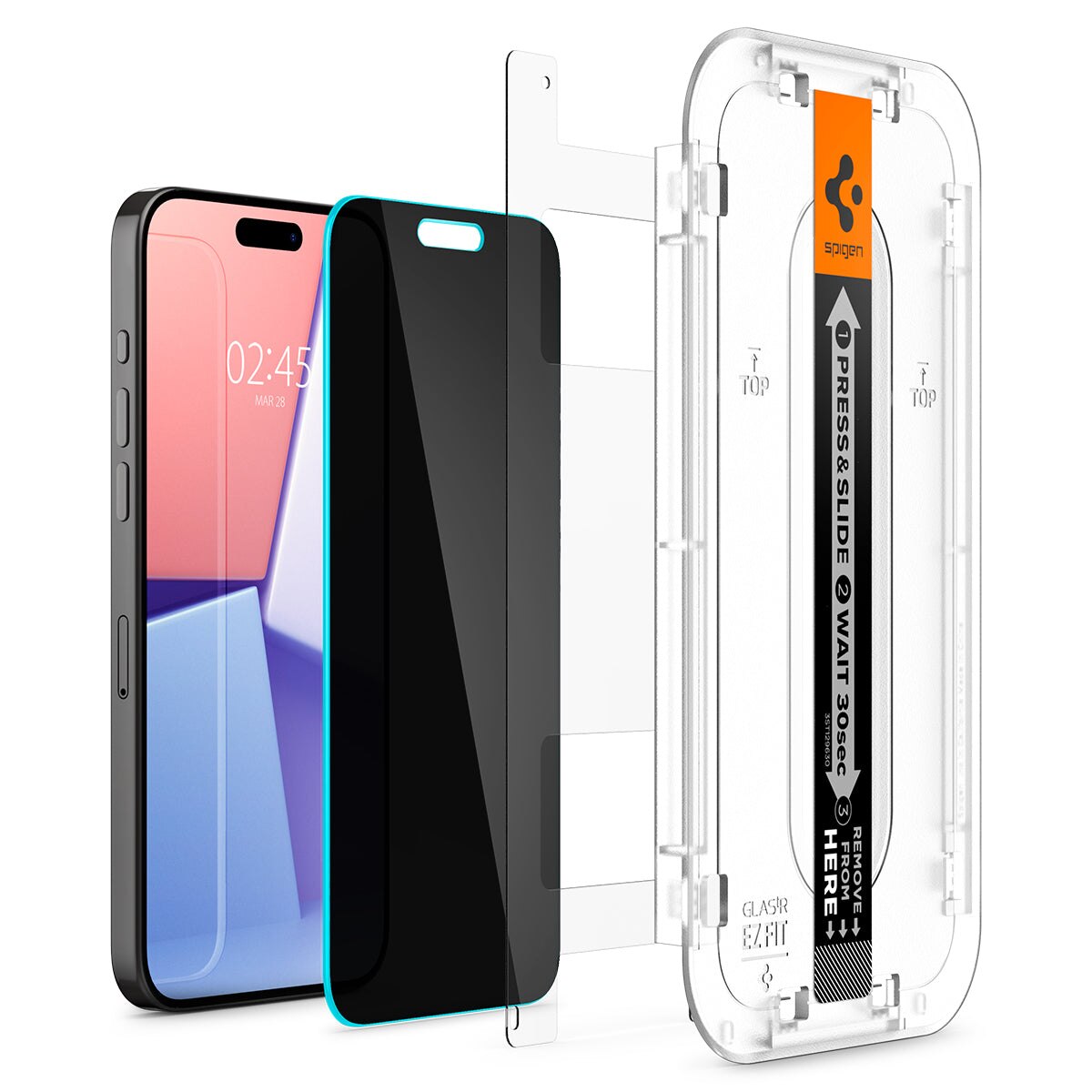 Screen Protector Privacy GLAS EZ Fit (2 piezas) iPhone 15 Pro Max