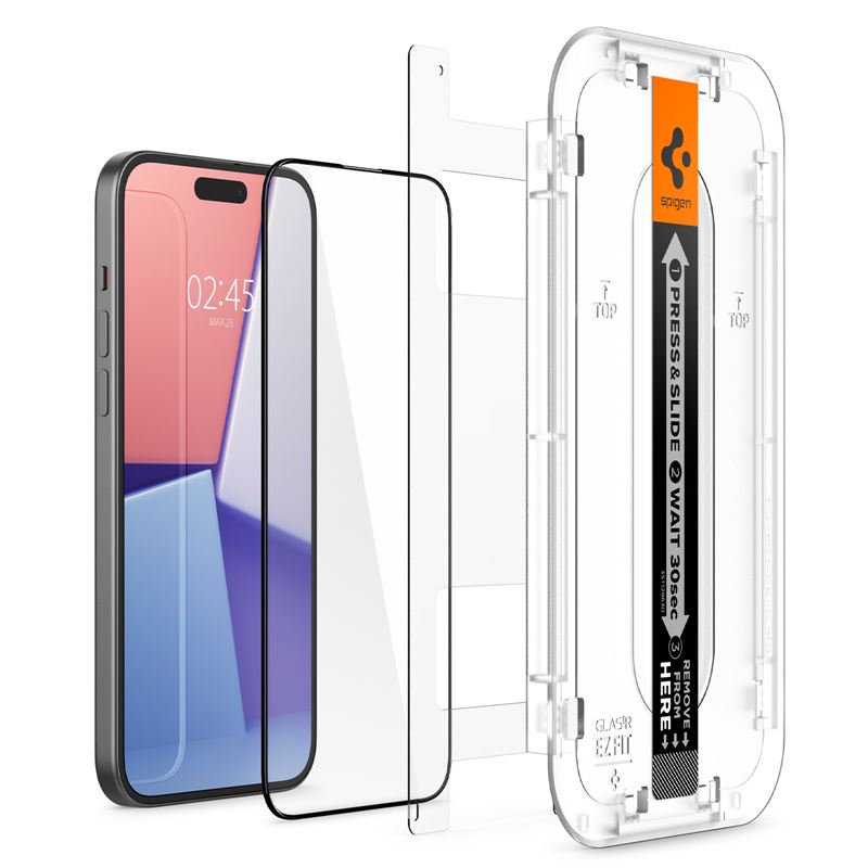 Screen Protector GLAS Full Cover EZ Fit (2 piezas) iPhone 15 Plus Black