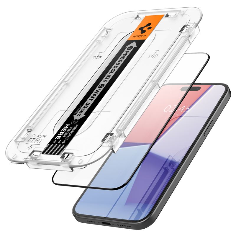 Screen Protector GLAS Full Cover EZ Fit (2 piezas) iPhone 15 Plus Black