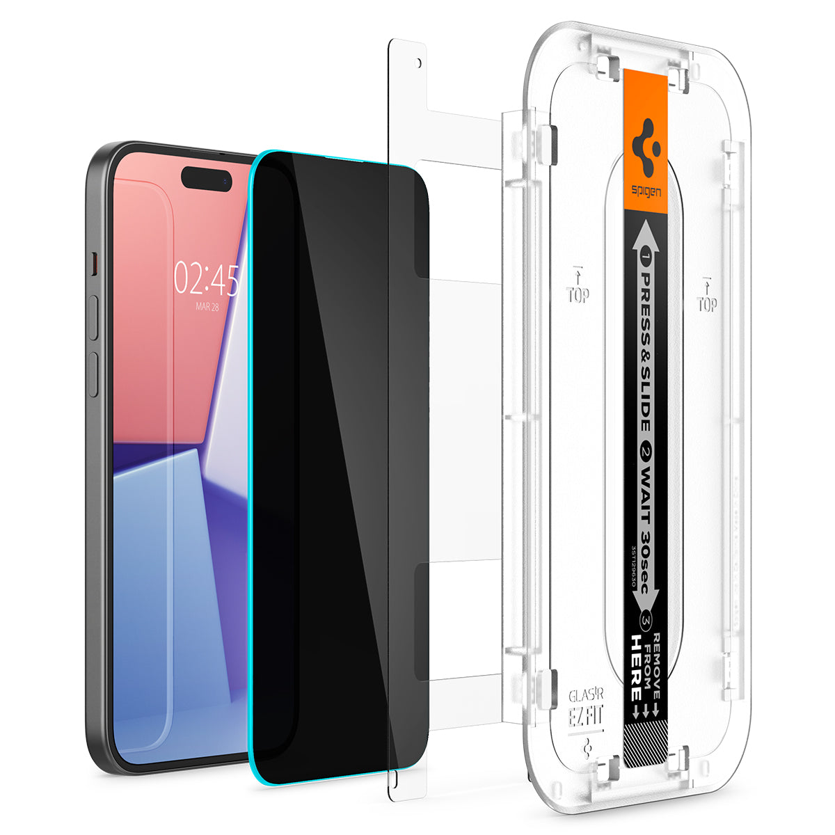 Screen Protector Privacy GLAS EZ Fit (2 piezas) iPhone 15 Plus