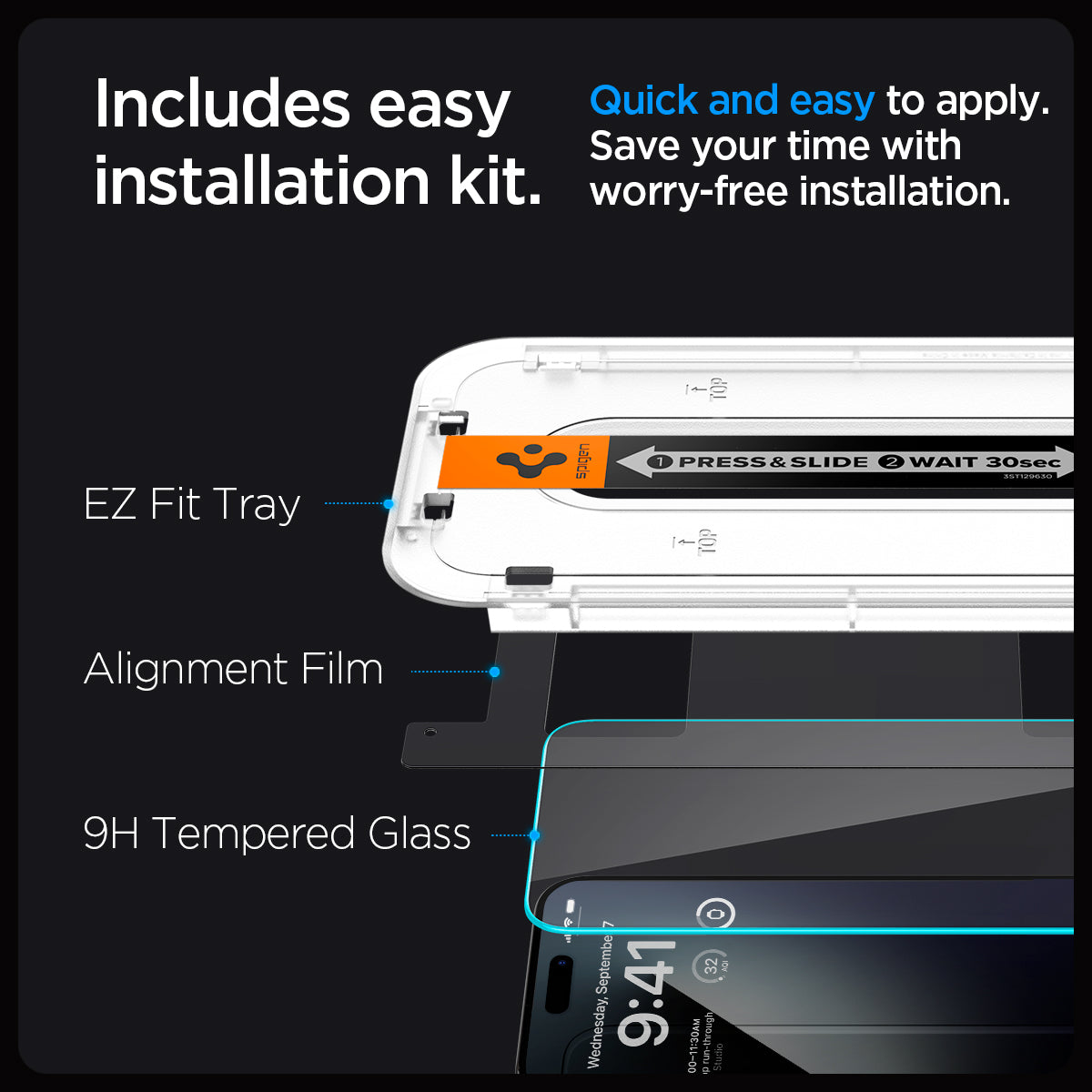 Screen Protector GLAS EZ Fit (2 piezas) iPhone 15 Pro