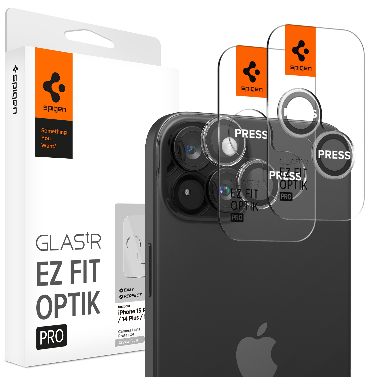 EZ Fit Optik Pro Lens Protector iPhone 15 Plus (2 piezas) Black