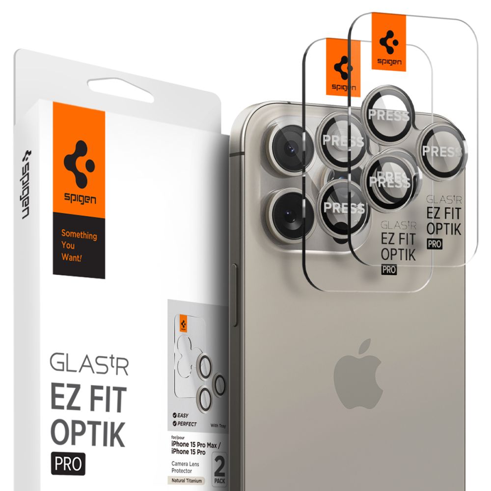 EZ Fit Optik Pro Lens Protector iPhone 14 Pro (2 piezas) Natural Titanium