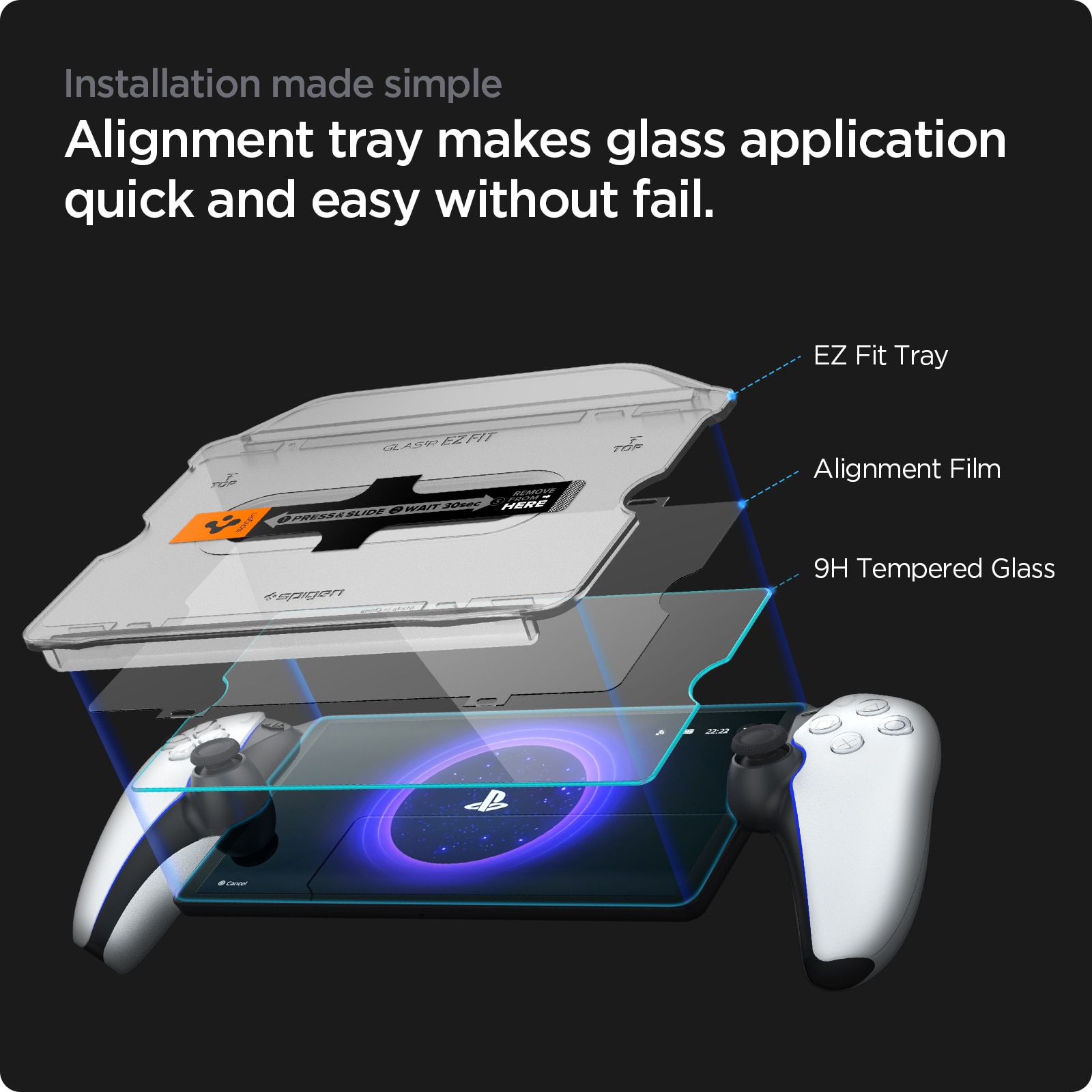 Screen Protector GLAS EZ Fit Sony PlayStation Portal