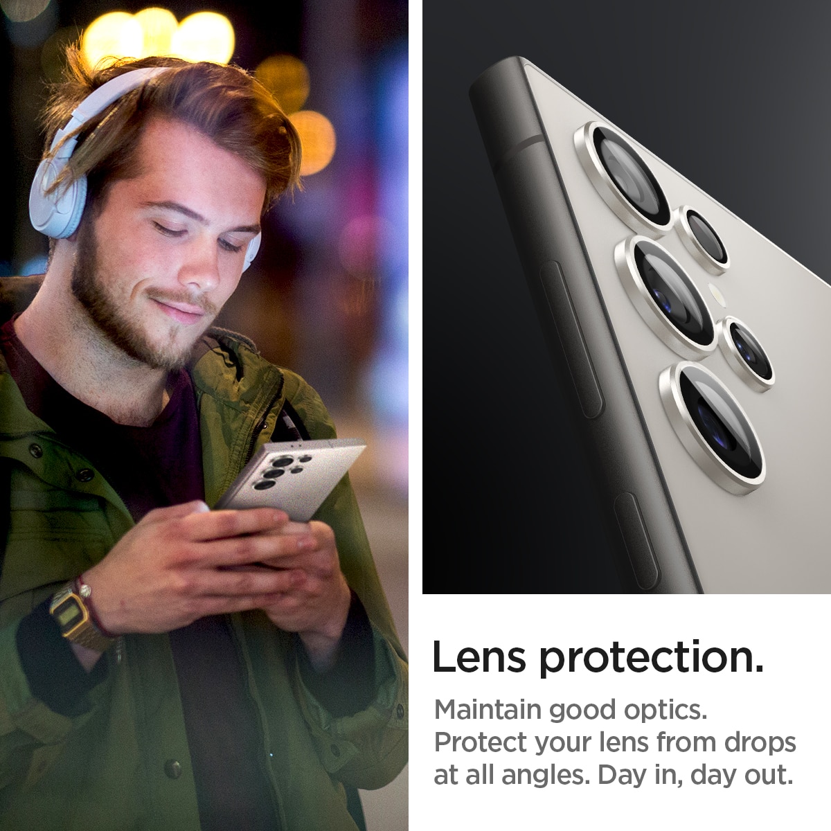 EZ Fit Optik Pro Lens Protector Samsung Galaxy S24 Ultra (2 piezas) Gray