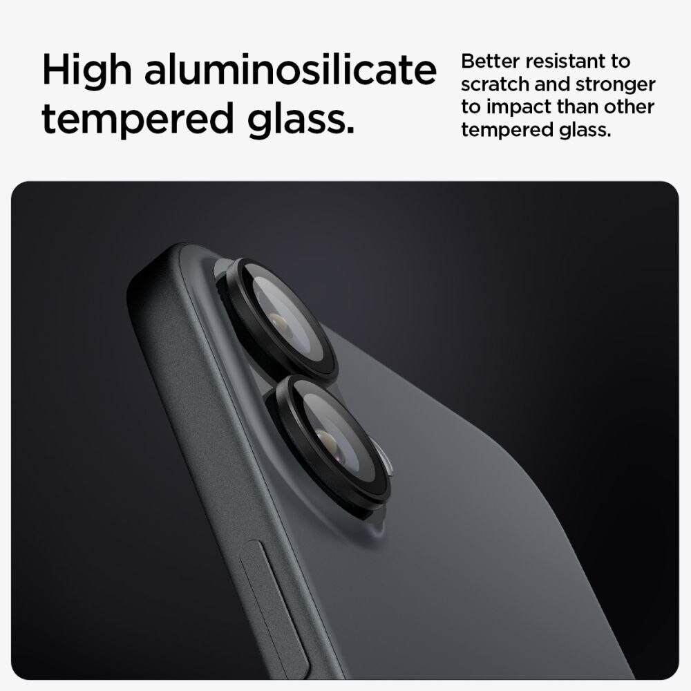 EZ Fit Optik Lens Protector iPhone 16 Plus (2 piezas) Black