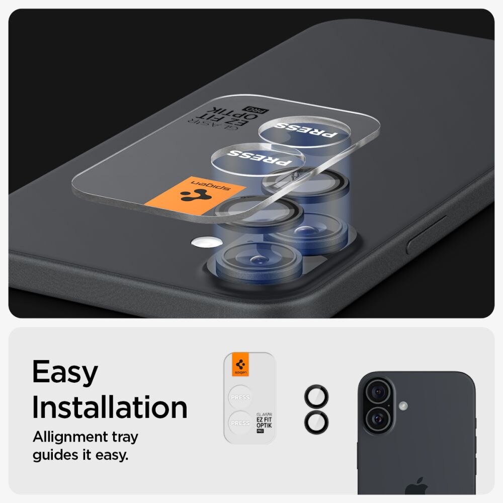 EZ Fit Optik Lens Protector iPhone 16 Plus (2 piezas) Black
