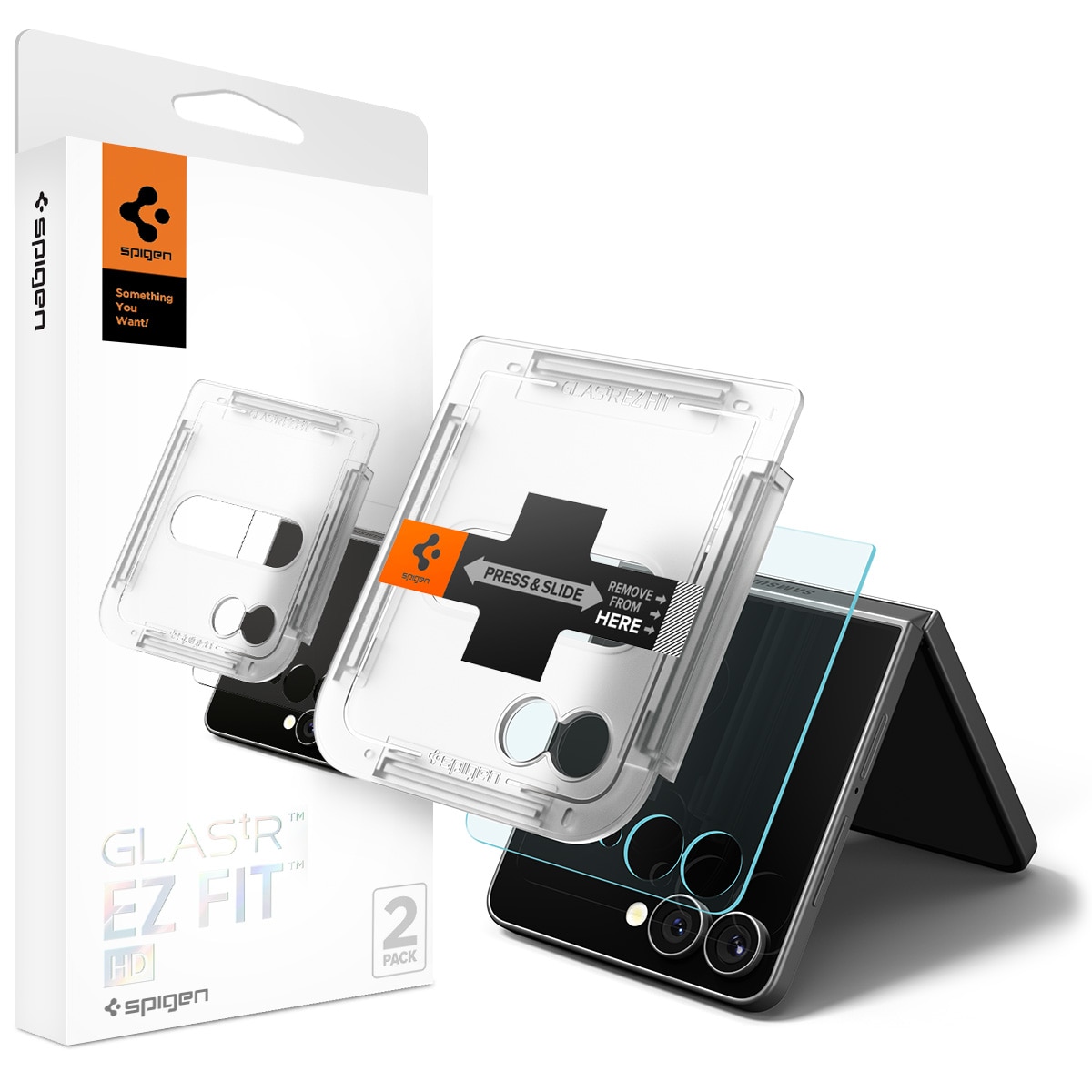Cover Screen Protector GLAS.tR EZ Fit (2 piezas) Samsung Galaxy Z Flip 7