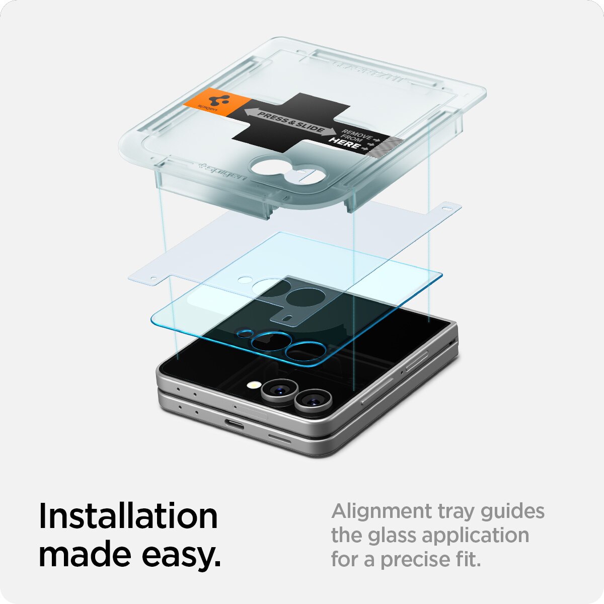 Cover Screen Protector GLAS.tR EZ Fit (2 piezas) Samsung Galaxy Z Flip 7