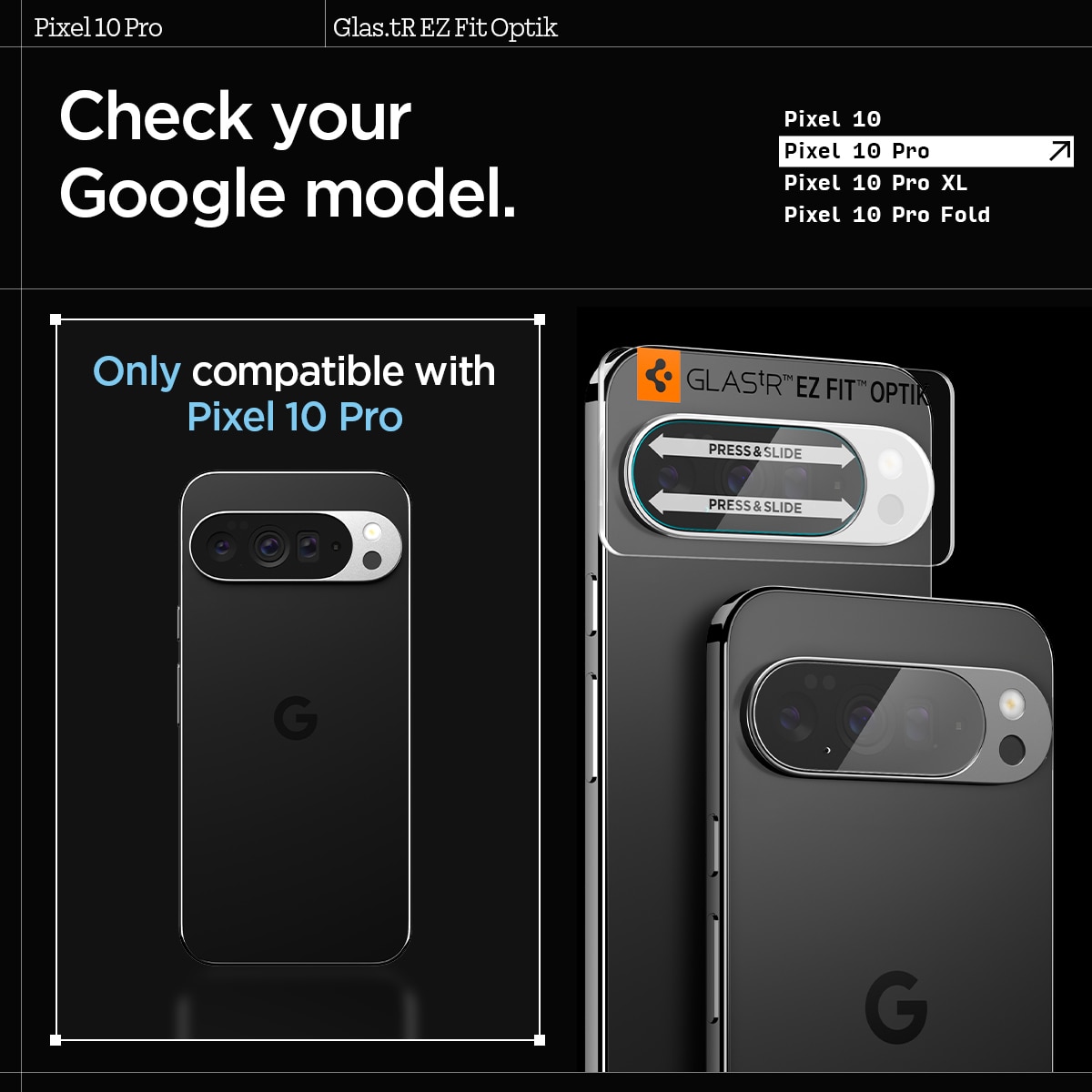 EZ Fit Optik Lens Protector Google Pixel 10 Pro (2 piezas)