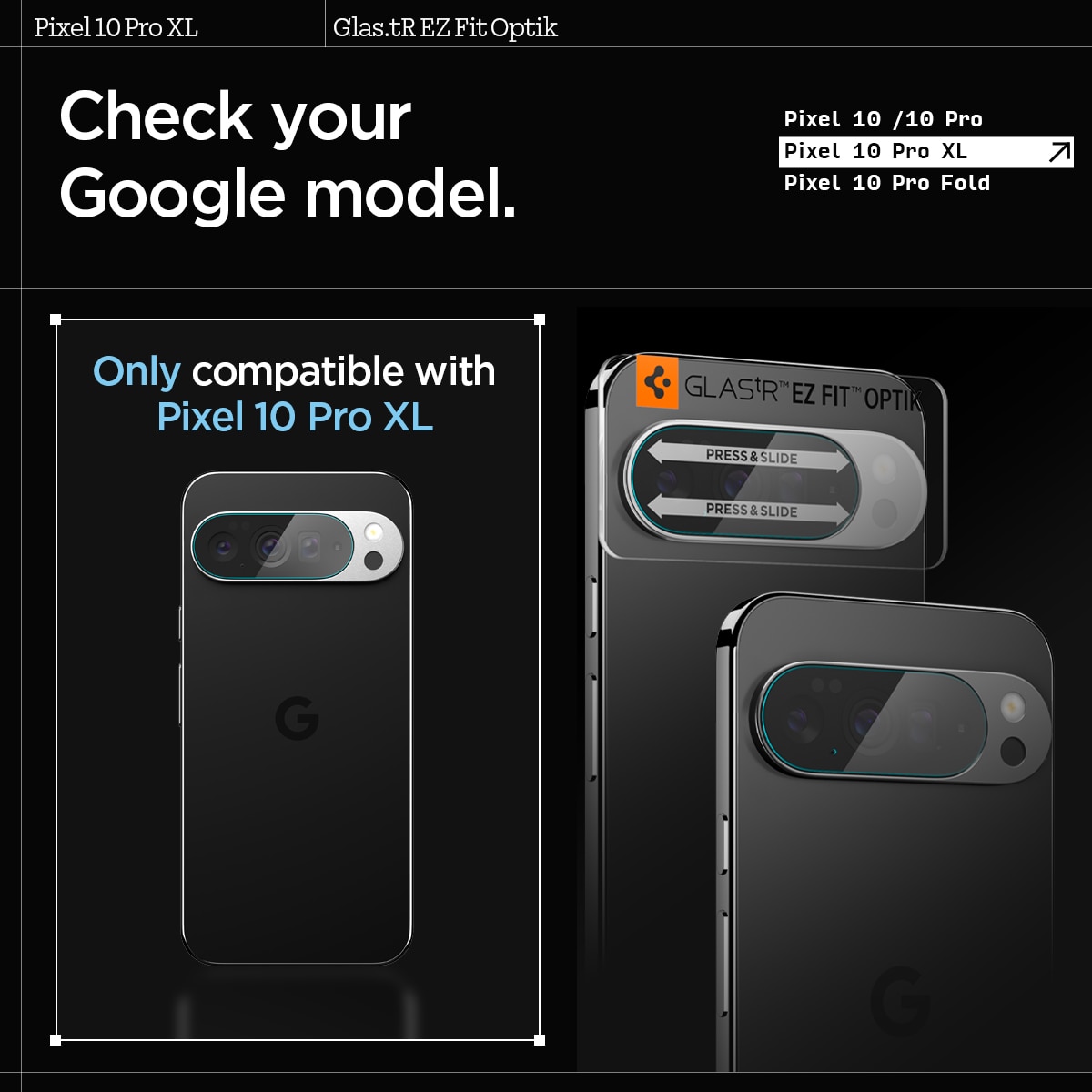 EZ Fit Optik Lens Protector Google Pixel 10 Pro XL (2 piezas)