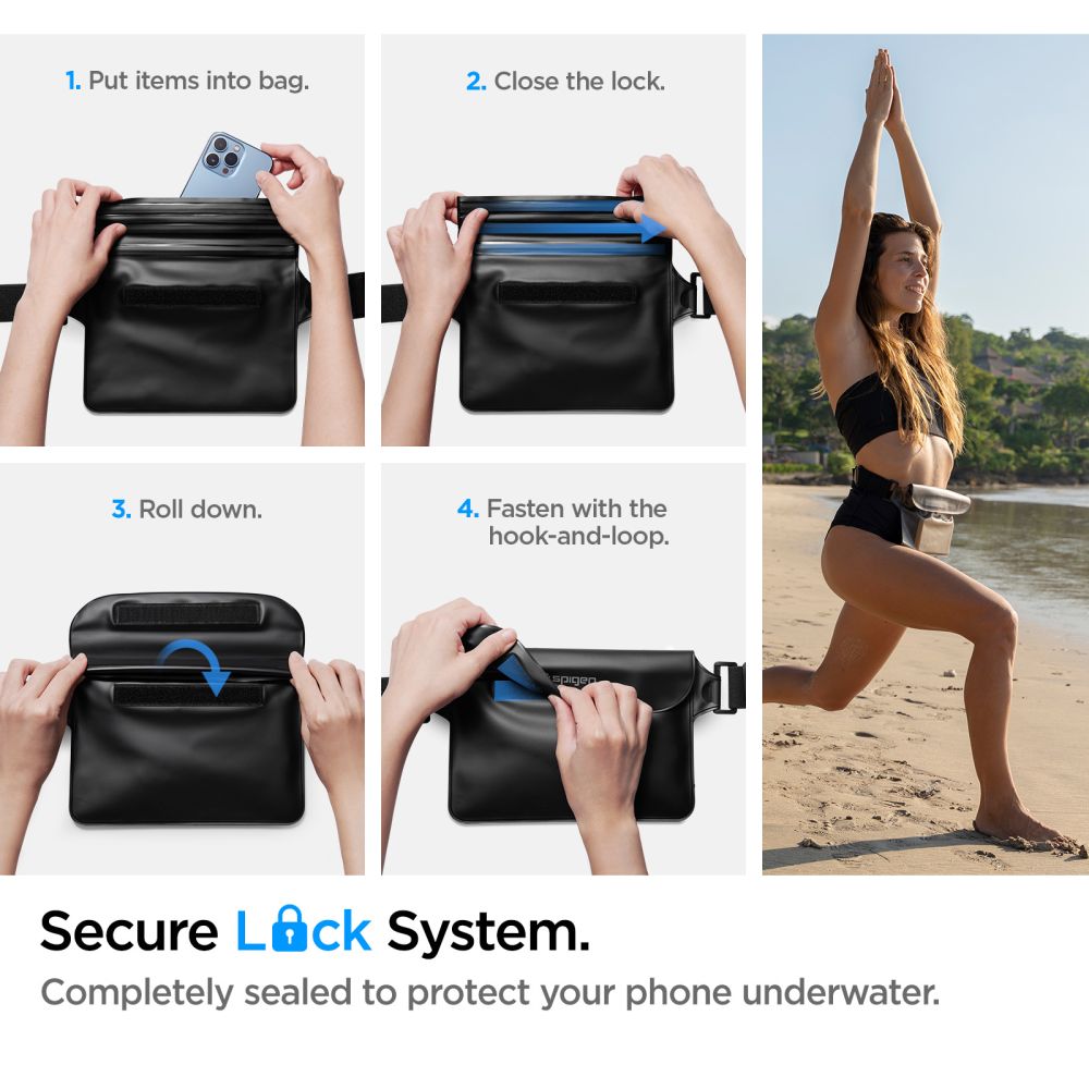 A620 Universal Aqua Shield WaterProof Waist Bag Negro