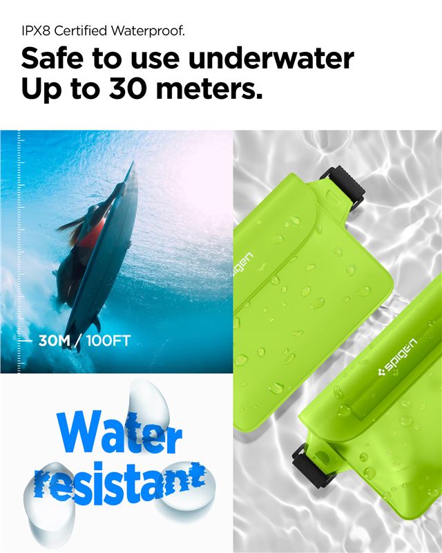 A620 Universal Aqua Shield WaterProof Waist Bag (2 piezas) Cactus Green