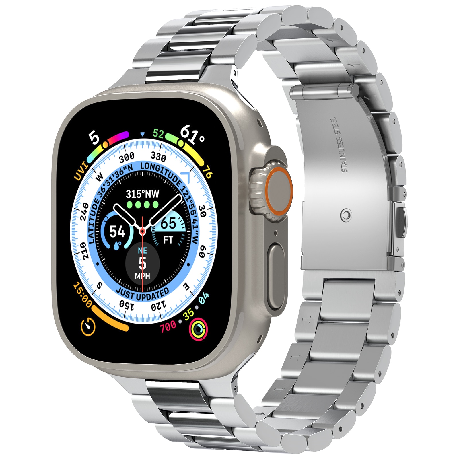 Correa Mordern Fit 316L Apple Watch Ultra 49mm Plata