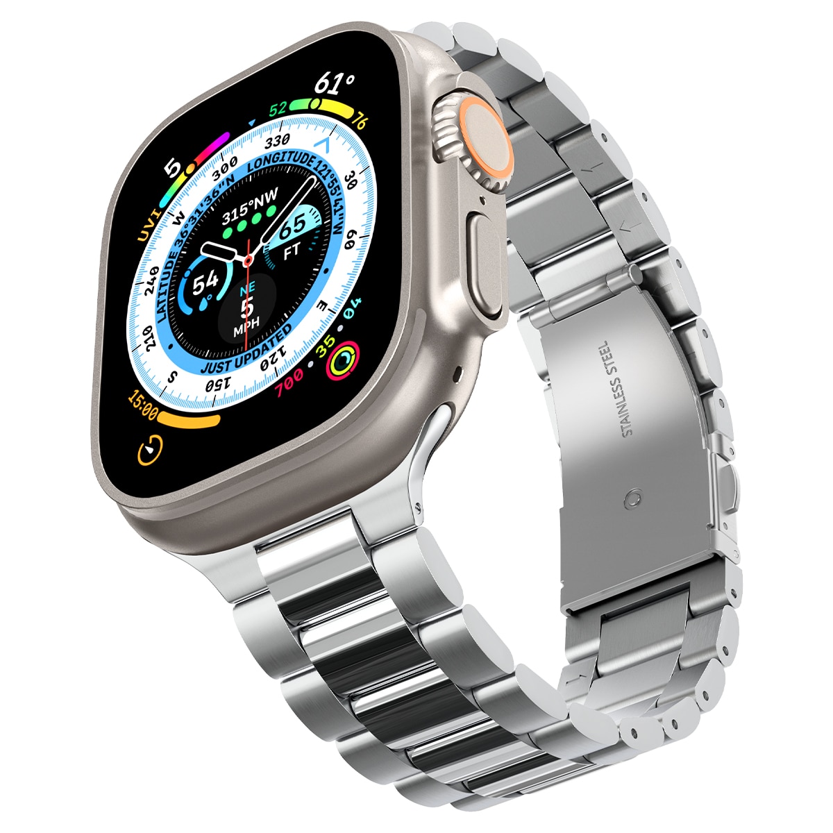 Correa Mordern Fit 316L Apple Watch Ultra 49mm Plata