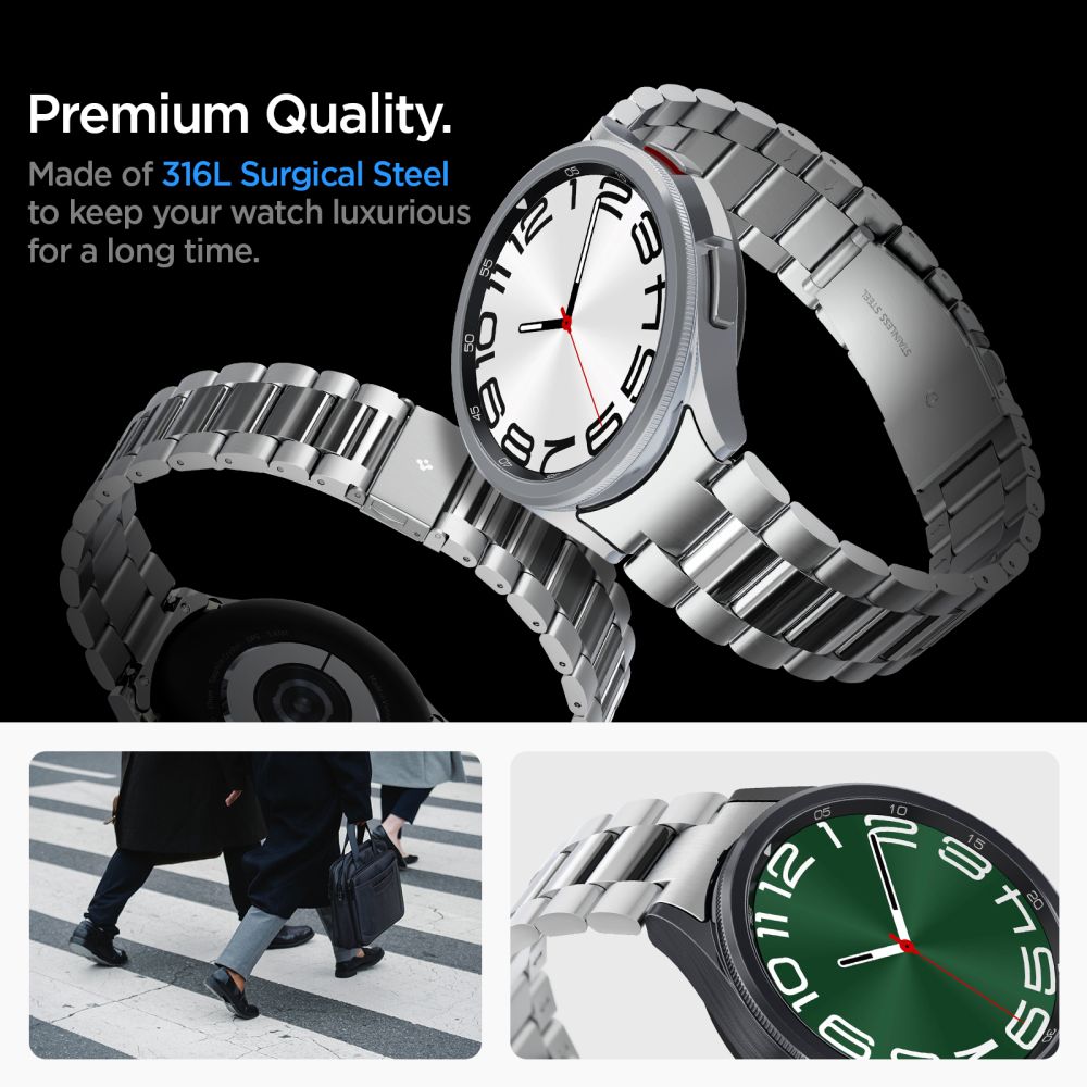 Correa Mordern Full-Fit Galaxy Watch 6 Classic 47mm Silver