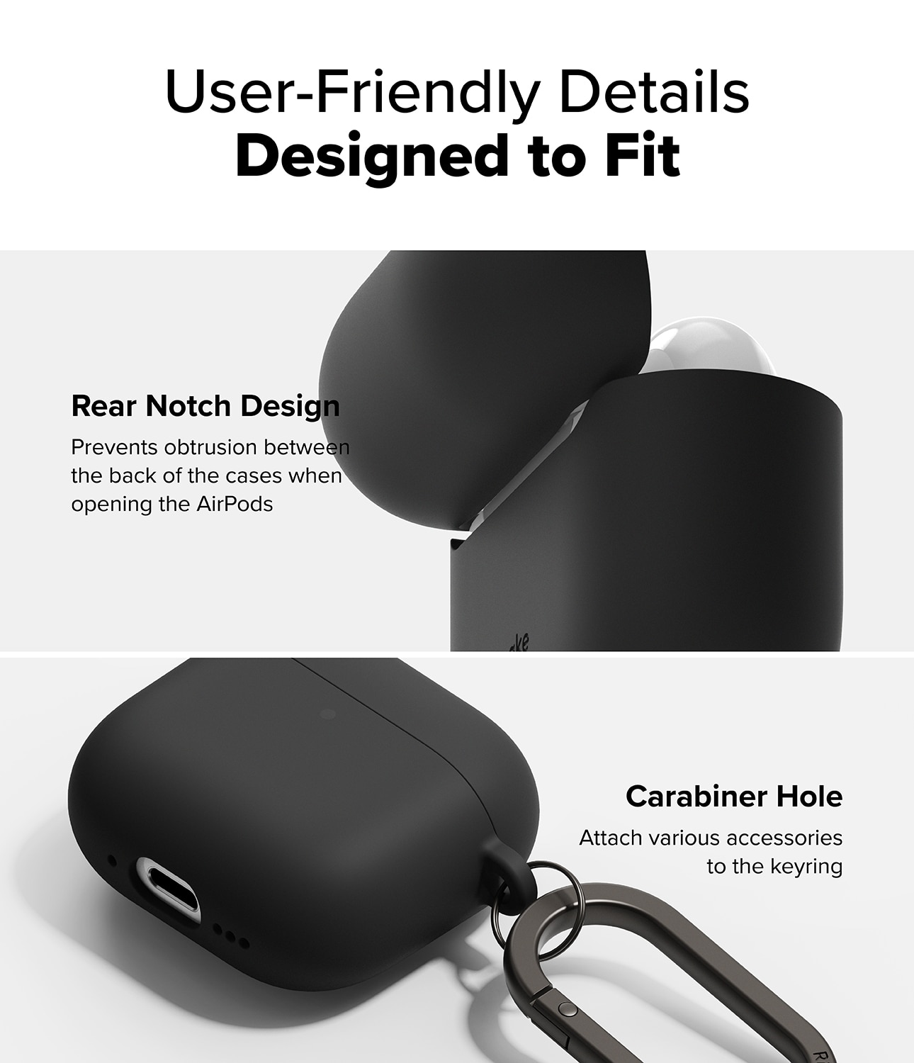 Silicone Funda Apple AirPods 4 Black