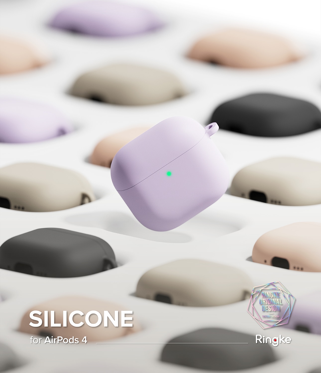 Silicone Funda Apple AirPods 4 Light Purple