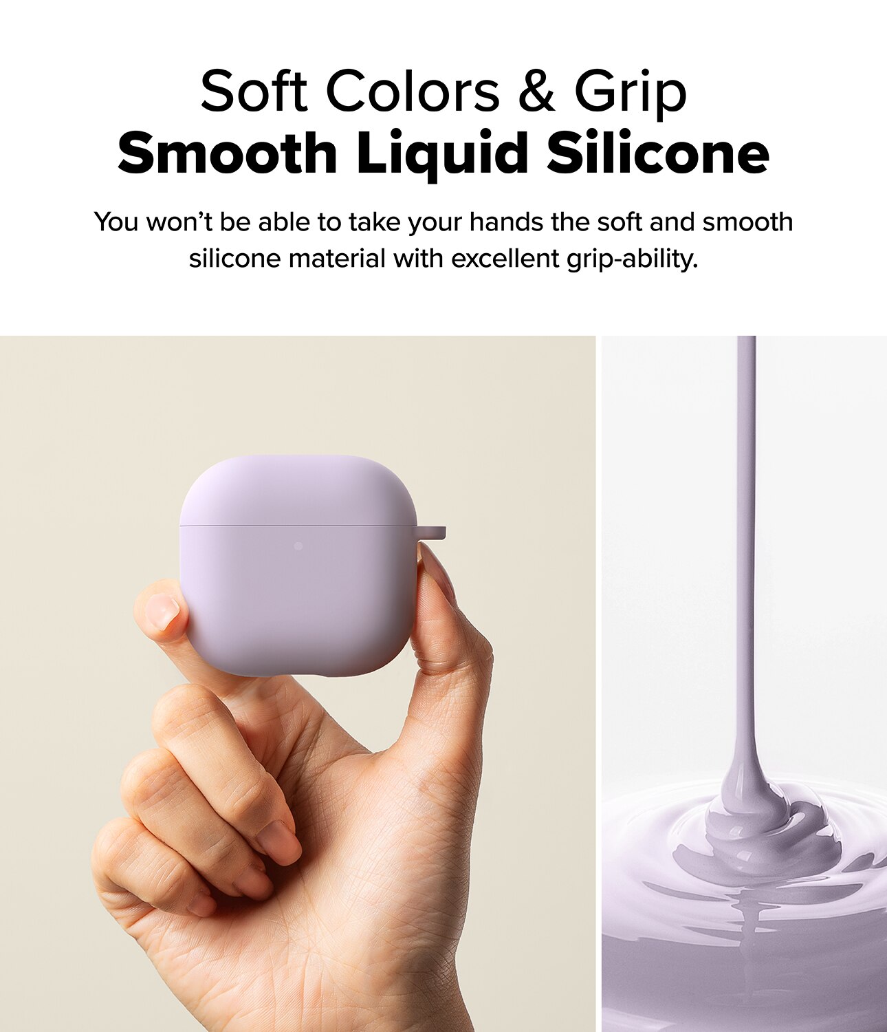 Silicone Funda Apple AirPods 4 Light Purple