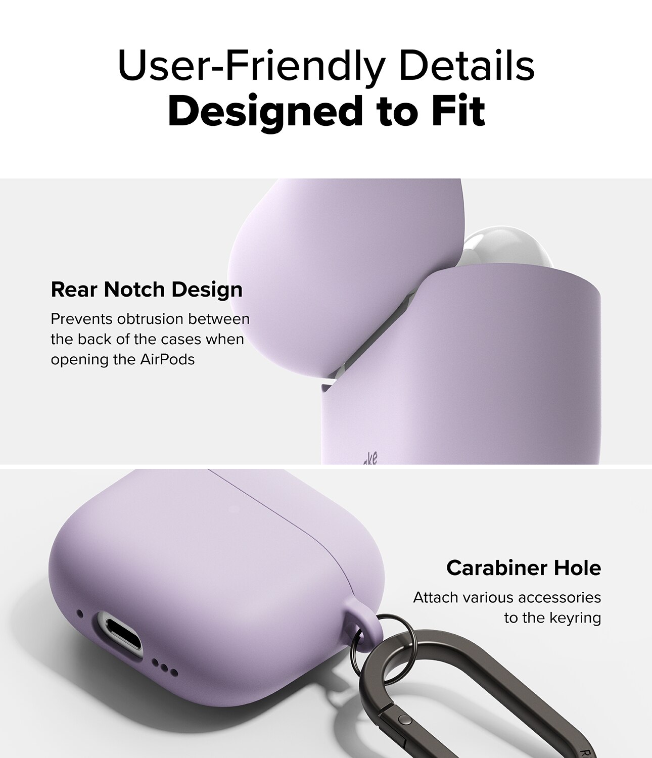 Silicone Funda Apple AirPods 4 Light Purple