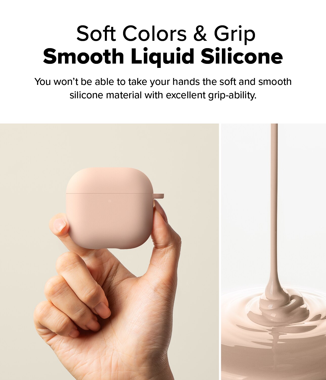 Silicone Funda Apple AirPods 4 Pink Sand